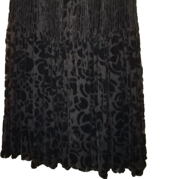 Miss Dior Collection Sheer Velour Pleated Whimsigoth Dress 60-70's Wednesday - Picture 7 of 10